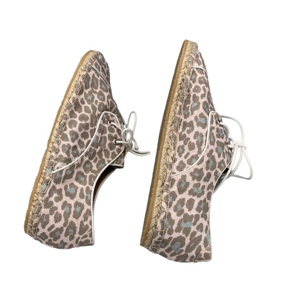 Zimmermann Leopard Print Fabric Lace-Up Espadrilles Size 8 - Picture 6 of 9